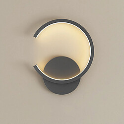 Stoex Applique Murale Led Moderne Applique Murale Minimaliste Lampe Murale Ronde Créative Pour Chambre À Coucher, Bar, Bureau, Étude, Noir, Blanc Chaud