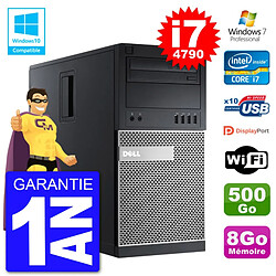 PC Tour DELL 9020 Intel Core I7-4790 RAM 8Go Disque 500Go Graveur DVD Wifi W7 · Occasion 