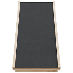 Avis vidaXL Rampe pour chiens gris 100x40 cm bois de sapin solide