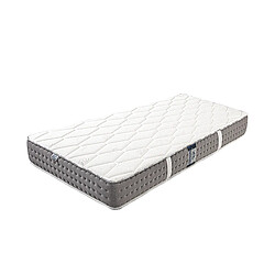 LUXURY LITERIE Matelas 90x190 cm, Sakina, 24cm, Ressorts Ensachés, Mousse Haute Densité, Indépendance de Couchage, Soutien ferme, face été/hiver 