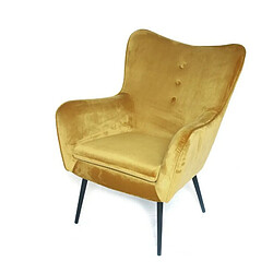 Meubler Design Fauteuil En Velours Design Zola - Jaune