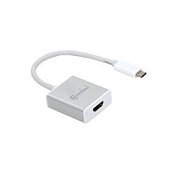 Adaptateur USB Type-C vers HDMI. Supporte jusqu'à 3840x2160 4K UHD CONNECTLAND Réf.0301654-AD-USB-C-TO-HDMI-F-BOX