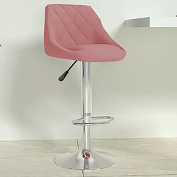 vidaXL Tabouret de bar Rose Velours 