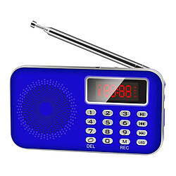 Haut-parleur Portable Radio FM AM Carte USB TF Lecteur MP3 Lampe De Poche LED Bleu pas cher