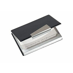 Sigel VZ131 Etui à carte de visite en alu/similicuir pour 20 cartes 90 x 58 mm Noir/Argenté