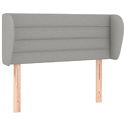 Maison Chic Tête de lit scandinave avec oreilles,meuble de chambre Gris clair 83x23x78/88 cm Tissu -MN45870