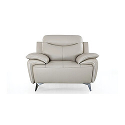 La Maison Du Canapé Fauteuil cuir Design MAEL Beige 