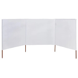 Maison Chic Paravent/Cloison de séparation 3 panneaux Tissu 400 x 120 cm Blanc -MN16886