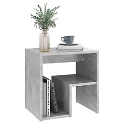 Acheter vidaXL Table de chevet gris béton 40x30x40 cm bois d'ingénierie