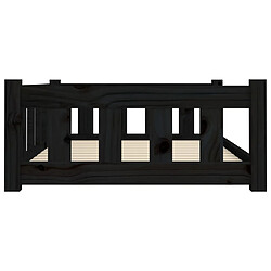 Acheter vidaXL Lit pour chien noir 95,5x65,5x28 cm bois de pin solide