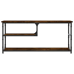 Acheter Maison Chic Meuble TV scandinave - Banc TV pour salon chêne fumé 103x38x46,5 cm bois d'ingénierie et acier -MN78396