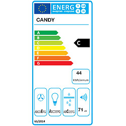 Hotte visière 60cm 209.7m3/h silver - cft610/5s - CANDY