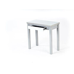 Portus Livre Table de Cuisine 40/80 x 80 cm avec tiroir blanc