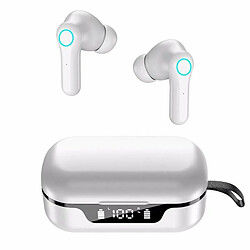 Acheter Yyk-Anc Pro Intra-Auriculaire Tws 5.1 Compatible Bluetooth Casque Antibruit Affichage Numérique Contrôle Tactile Écouteurs Blanc