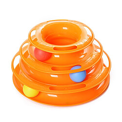 Universal Animaux de compagnie Jouets pour chats Tour à trois niveaux Disque orbital Animation intellectuelle pour chats Disque triple salaire Jouets pour chats Boules Entraînement Plaques de divertissement | Jouet pour chat