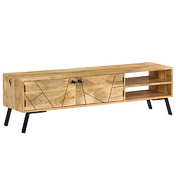 Acheter Maison Chic Meuble TV scandinave - Banc TV pour salon Bois de manguier massif 140x30x40 cm -MN55740