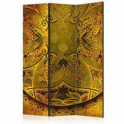 Paris Prix Paravent 3 Volets Mandala : Force D'or 135x172cm