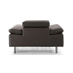 Acheter La Maison Du Canapé Fauteuil cuir Design LYAM Marron