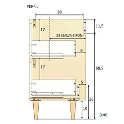 Avis Dansmamaison Meuble sous vasque 80 cm + vasque + miroir Chêne/Blanc brillant - NAVERO