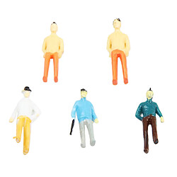 5 pièces peintes couleur modèle personnes miniature figure train mise en scène 55 cm