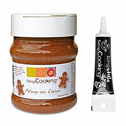 Scrapcooking Mélange pour Pain d'épice + Stylo de glaçage noir 