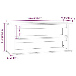 vidaXL Étagère à chaussures Chêne marron 100x35x45cm Bois d'ingénierie pas cher