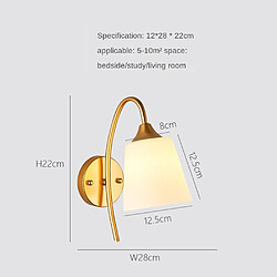 Universal Applique murale intérieure, style moderne, simple, léger et luxueux, bouche plate dorée