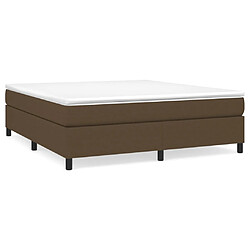 vidaXL Sommier à lattes de lit avec matelas Marron foncé 180x200 cm