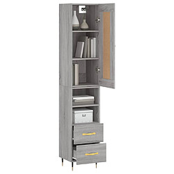 Avis Maison Chic Buffet,Meuble de Rangement,commode pour salon,Cuisine Sonoma gris 34,5x34x180 cm Bois d'ingénierie -MN34786