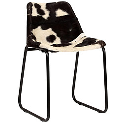 vidaXL Chaises à manger lot de 4 cuir véritable de chèvre