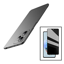 PHONECARE Kit Verre Trempé 5D Anti-Spy + Coque SlimShield pour Xiaomi Redmi 12 - Noir 