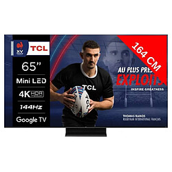 TCL TV Mini LED 4K 164 cm 65MQLED80 144Hz Google TV QLED Mini LED