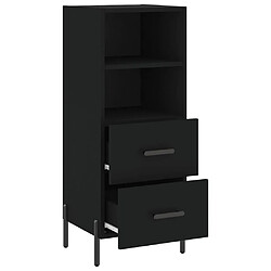 Maison Chic Buffet,Meuble de Rangement,commode pour salon,Cuisine Noir 34,5x34x90 cm Bois d'ingénierie -MN47067 pas cher