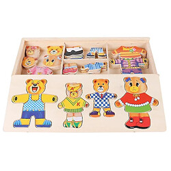 Universal L'ours se change: puzzle en bois pour enfants jeu de pansement puzzle en bois pour bébé gratuit 