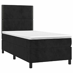 Avis Sommier à lattes,Cadre à lattes de lit pour Adulte matelas et LED Noir 100x200 cm Velours -MN28863