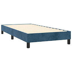 Acheter vidaXL Sommier à lattes de lit avec matelas et LED Bleu foncé 90x200cm