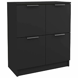 Avis Maison Chic Ensemble de 2 Buffets,commode,console pour rangement Noir 60x30x70 cm Bois d'ingénierie -MN84153