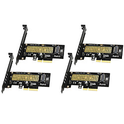 4 Pièces Adaptateur Nvme Pcie M.2 Nvme Ssd à PCI Express 3.0 X4 Expansion