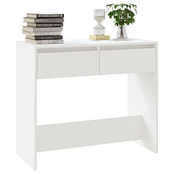 Avis vidaXL Table console Blanc 89x41x76,5 cm Acier