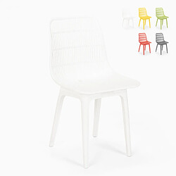 Ahd Amazing Home Design Chaise en polypropylène pour cuisine, bar, restaurant, jardin moderne Bluetit, Couleur: Blanc 