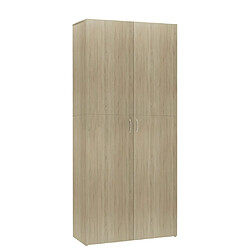 vidaXL Armoire à chaussures Chêne sonoma 80x35,5x180cm Bois ingénierie