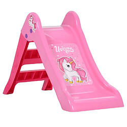 vidaXL Toboggan pliable pour enfants 111 cm Rose