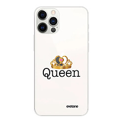 Evetane Coque iPhone 12/12 Pro souple silicone transparente Coque iPhone 12/12 Pro souple transparente Queen Motif Ecriture Tendance Evetane.