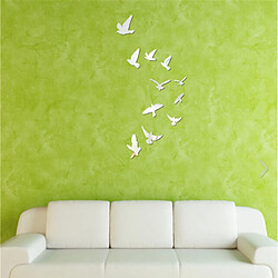 11pcs Sticker des Oiseaux Autocollants en Acrylique 3d pour la Décoration du Miroir Mur