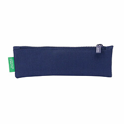 Trousse d'écolier Benetton Varsity Gris Blue marine 20 x 6 x 1 cm