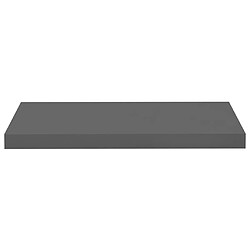 Avis vidaXL Étagère murale flottante Gris brillant 60x23,5x3,8 cm MDF