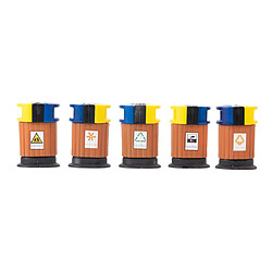 Acheter 5 Pièces Poubelles Peintes Miniature Modèle Kit Diorama Accessoires 1:50