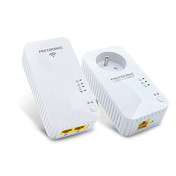 Avis Metronic Prise CPL netsocket 600 avec prise gigogne et CPL Wi-Fi 600 Mb/s