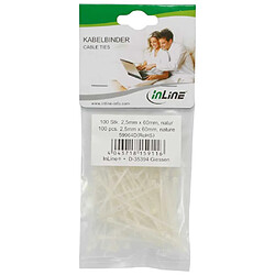 Attaches de câble InLine® longueur 60 mm largeur 2,5 mm 100 pcs.