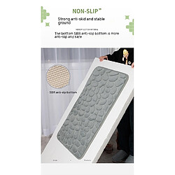 LUUCOZK Tapis de bain antidérapants absorbants à séchage rapide pour salle de bain - Blanc lait-60x90cm pas cher